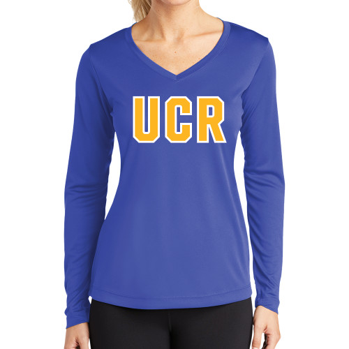  Womens Royal Performance Long Sleeve V Neck Shirt - UCR