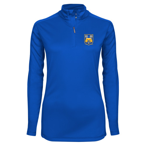  Syntrel Womens Royal Interlock 1/4 Zip - UCR - Stand Alone Bear
