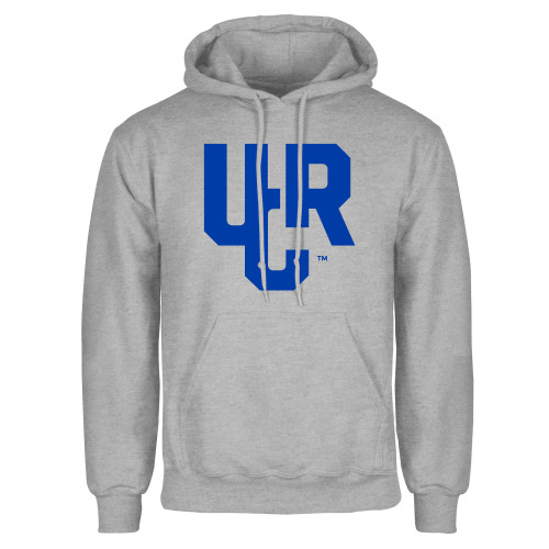  Grey Fleece Hoodie - UCR Primary Logo - 1 Color