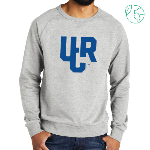  Allmade Light Grey Organic French Terry Crewneck Sweatshirt - UCR Primary Logo - 1 Color