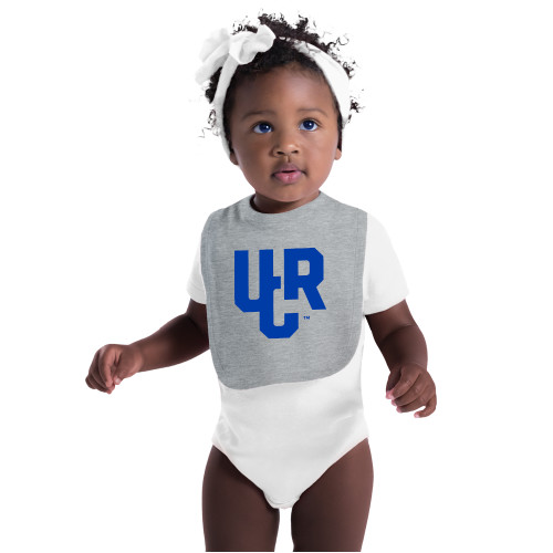  Grey Baby Bib - UCR Primary Logo - 1 Color