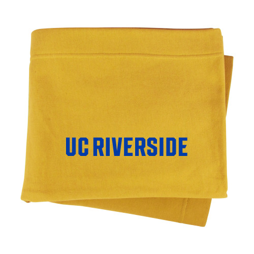  Gold Sweatshirt Blanket - UCR Primary Logo