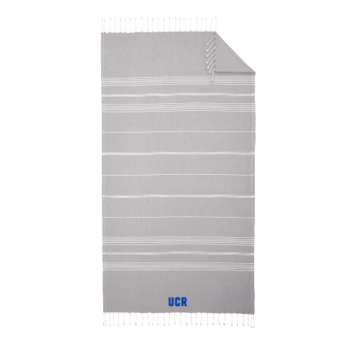  100% Cotton Grey/White Cali Throw - California Riverside