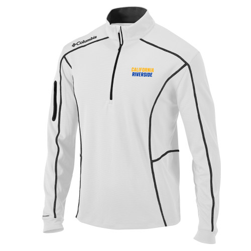  Columbia White Omni Wick Shotgun 1/4 Zip - California Riverside