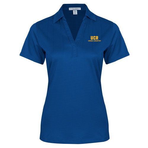  Womens Royal Performance Fine Jacquard Polo - UCR Cross Country