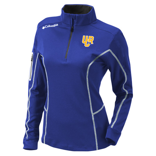  Columbia Womens Omni Wick Royal 1/4 Zip - UCR Primary Logo