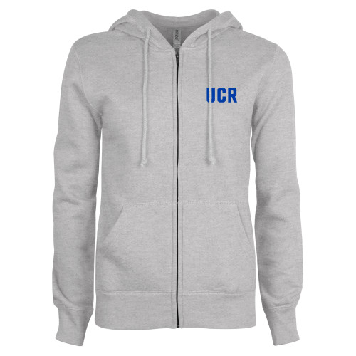  ENZA Womens Grey Fleece Full Zip Hoodie - California Riverside