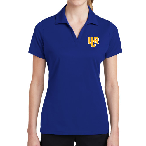  Womens Royal Dry Mesh Polo - UCR Primary Logo
