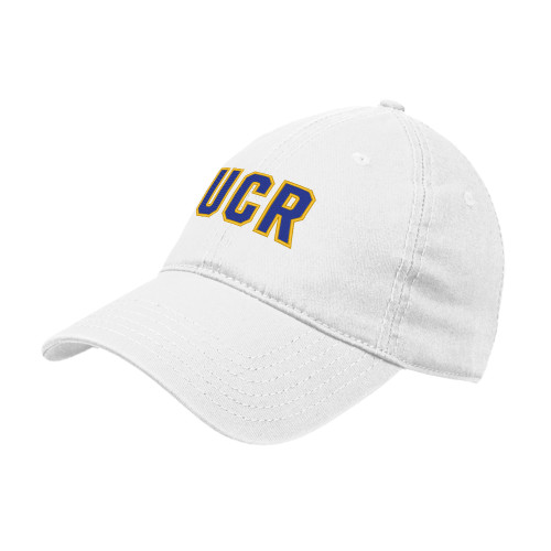  White Unstructured Adjustable Low Profile Hat - UCR