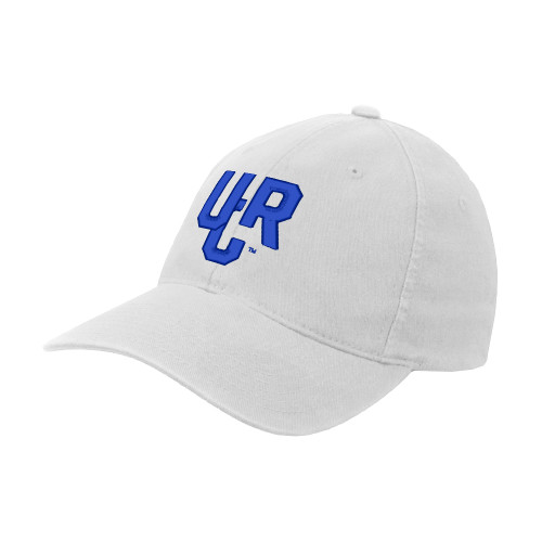  White Flexfit Structured Low Profile Hat - UCR Primary Logo - 1 Color