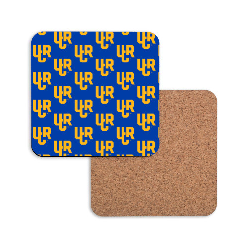  Hardboard Coaster w/Cork Backing - UCR Repeating Pattern