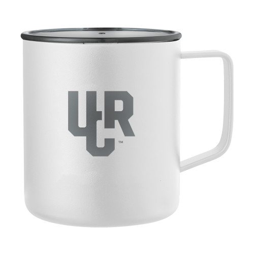  Rover Camp Vacuum Insulated White Mug 14oz - UCR Primary Logo Engraved