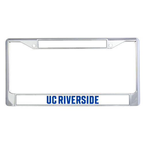  Metal License Plate Frame in Chrome - UC Riverside