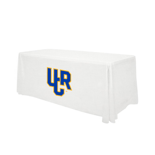  White 6 foot Table Throw - UCR Primary Logo
