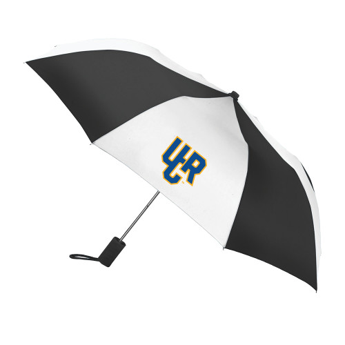  42 Inch Slim Stick Black/White Umbrella - UCR Primary Logo
