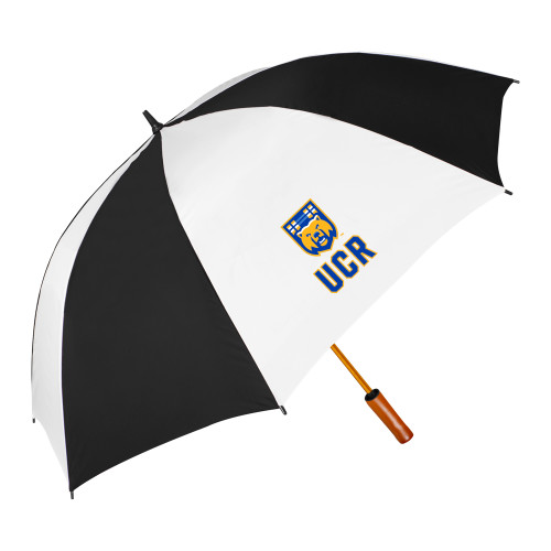  64 Inch Black/White Umbrella - UCR Bear