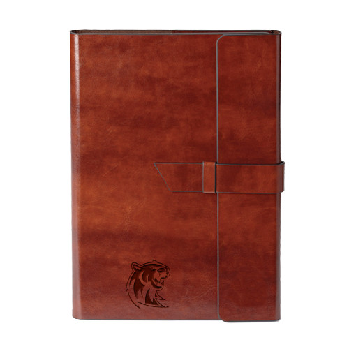  Fabrizio Brown Portfolio w/Loop Closure - Official Logo Engraved