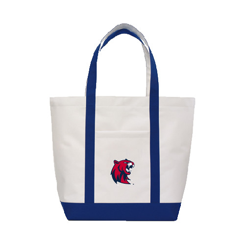  Contender White/Navy Canvas Tote - Official Logo