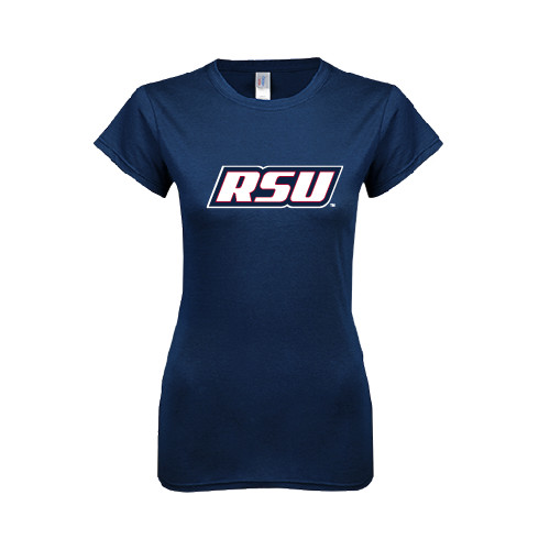  Next Level Womens Navy Boyfriend Tee - RSU
