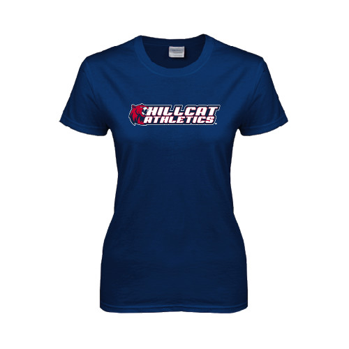  Womens Short Sleeve Navy Tee - Hillcat Athletics
