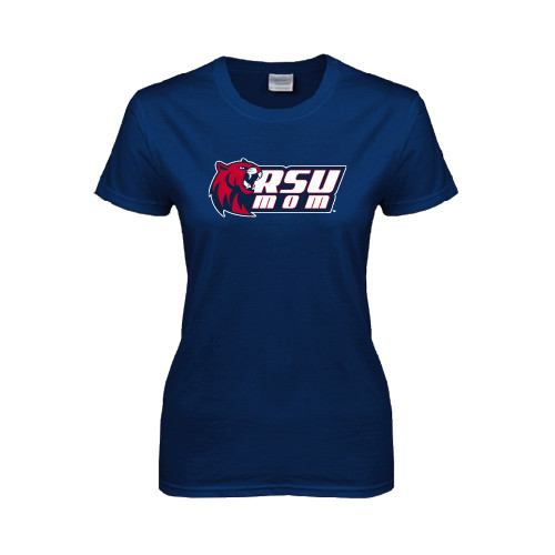  Womens Short Sleeve Navy Tee - Mom