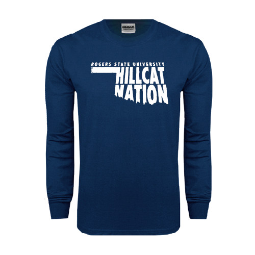  Navy Long Sleeve T-Shirt - Hillcat Nation