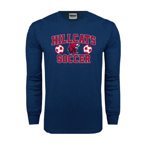  Navy Long Sleeve T-Shirt - Hillcats Soccer Stacked