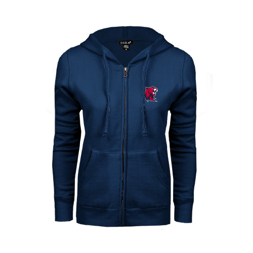 Rogers State ENZA Womens Navy Fleece Full Zip Hoodie