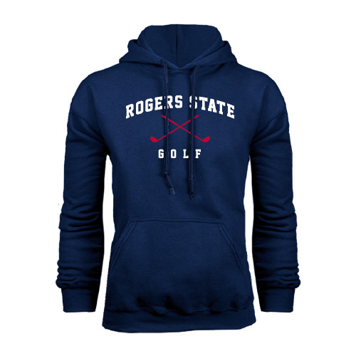  Navy Fleece Hoodie - Golf Crossed Clubs