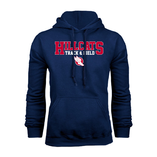  Navy Fleece Hoodie - Hillcats Track & Field Stacked