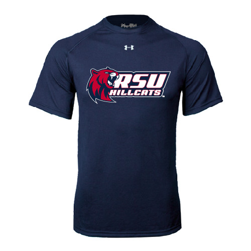  Under Armour Navy Tech Tee - Stacked Combination Logo