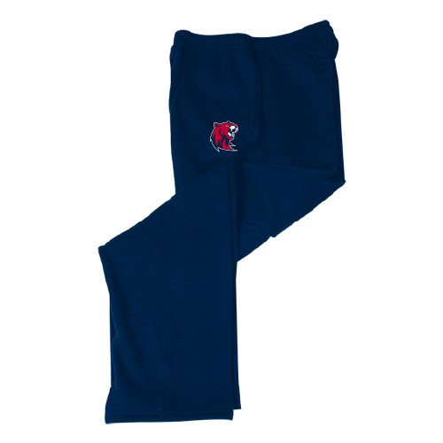  Navy Fleece Open Bottom Pant - Official Logo