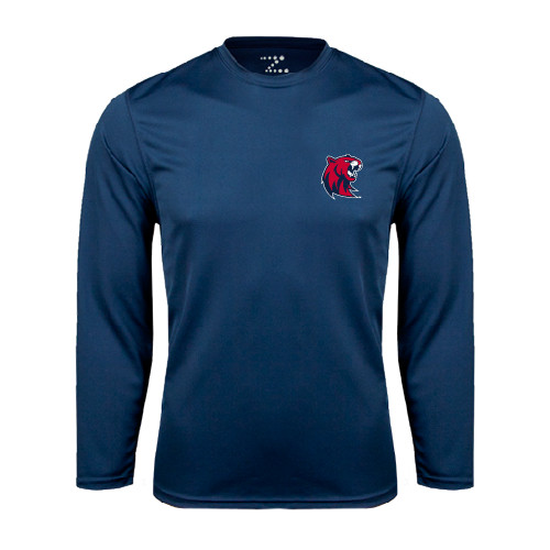  Navy Performance Long Sleeve Shirt - Official Logo