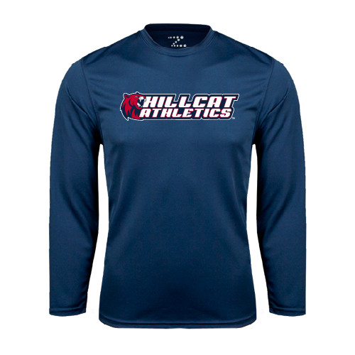  Navy Performance Long Sleeve Shirt - Hillcat Athletics