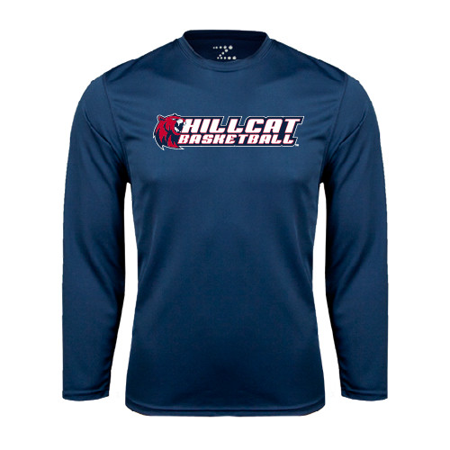 Navy Performance Long Sleeve Shirt - Basketball