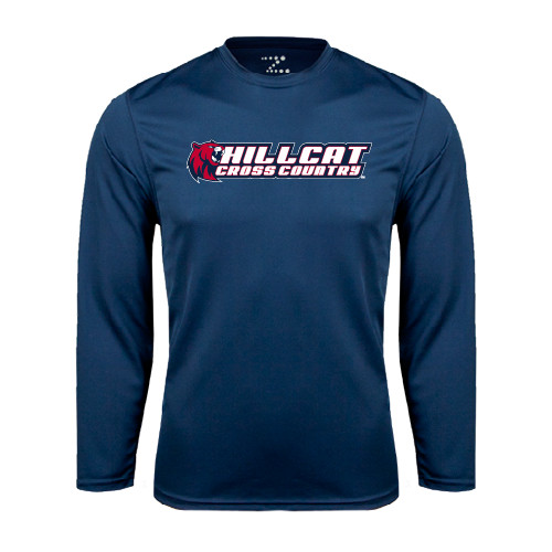  Navy Performance Long Sleeve Shirt - Cross Country