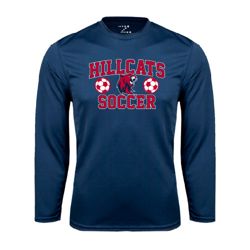  Navy Performance Long Sleeve Shirt - Hillcats Soccer Stacked