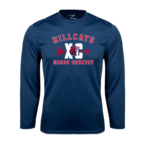  Navy Performance Long Sleeve Shirt - Cross Country XC