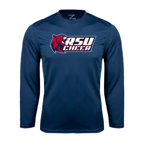  Navy Performance Long Sleeve Shirt - Cheerleading