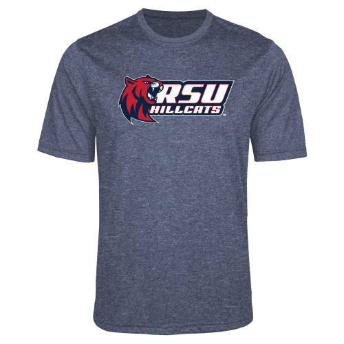 Navy Heather Performance Contender Tee - Stacked Combination Logo