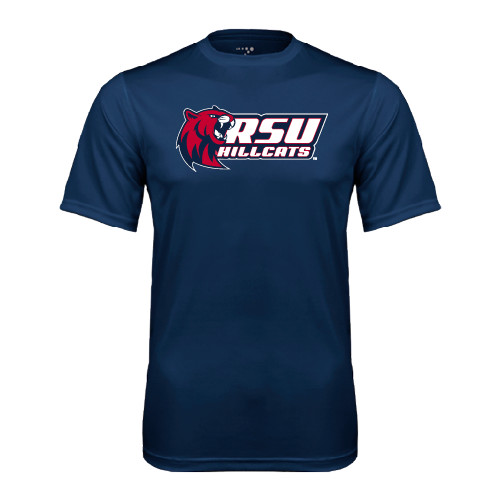  Navy Performance Tee - Stacked Combination Logo