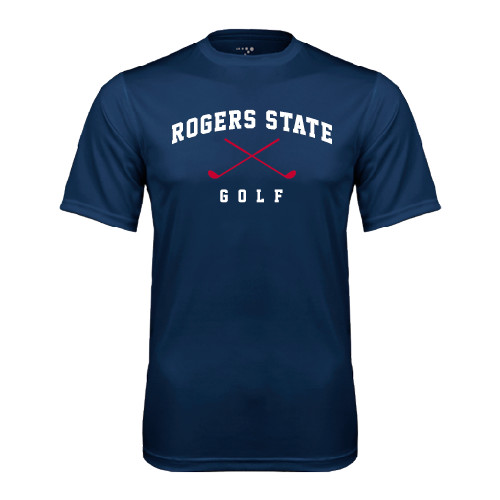  Navy Performance Tee - Golf Crossed Clubs
