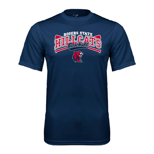  Navy Performance Tee - Baseball Crossed Bats
