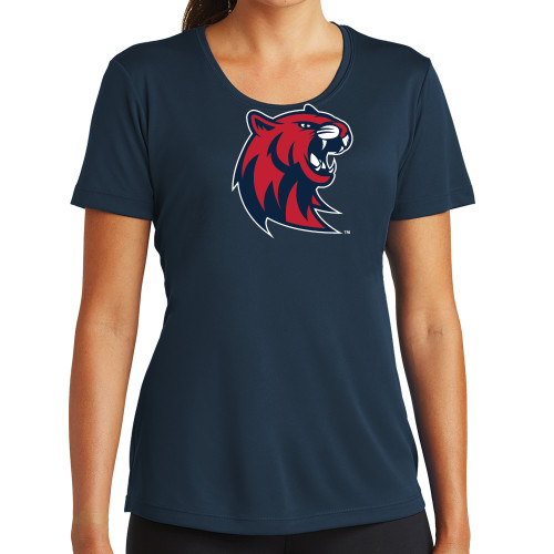  Womens Navy Performance Tee - Official Logo