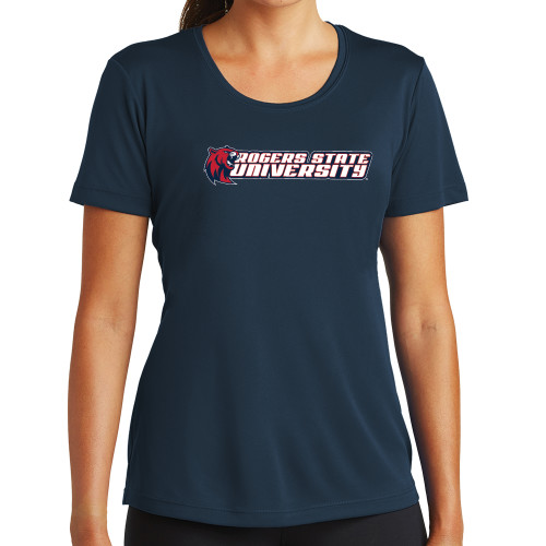  Womens Navy Performance Tee - University Logo