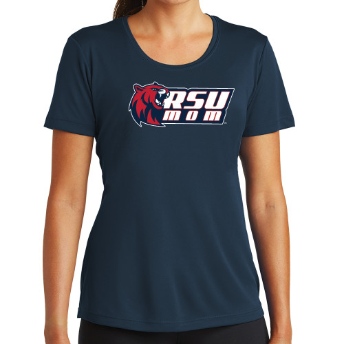  Womens Navy Performance Tee - Mom