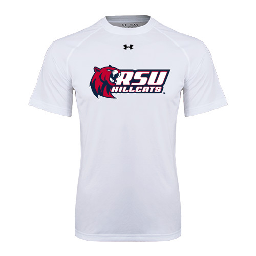  Under Armour White Tech Tee - Stacked Combination Logo