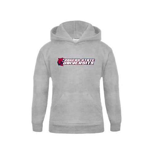  Youth Grey Fleece Hood - University Logo