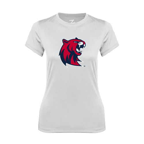  Womens White Performance Tee - Official Logo