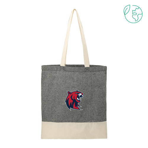  Split Recycled Black Cotton Twill Convention Tote - Official Logo